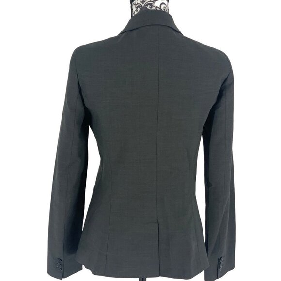 MaxMara Weekend Wool Blend 2 Button Blaze Gray USA Size 10 - Picture 2 of 14